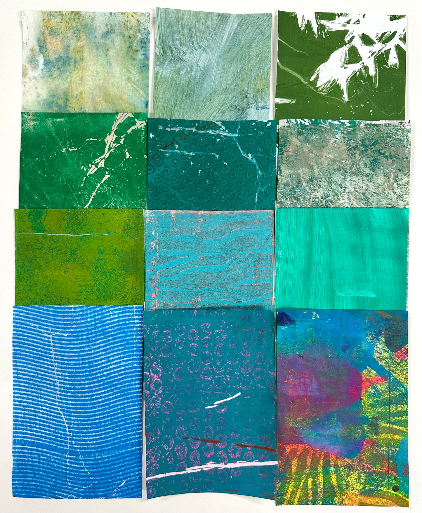 Collage Papers - Green/blue 1