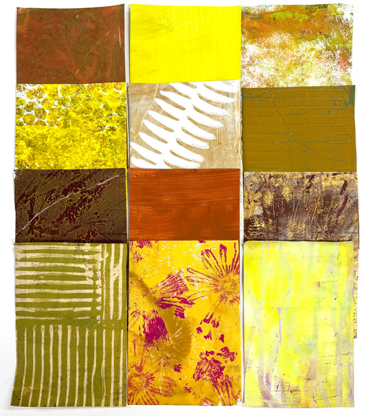 Collage Papers - Yellow/brown/gold 1