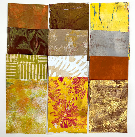 Collage Papers - Yellow/brown/gold 2