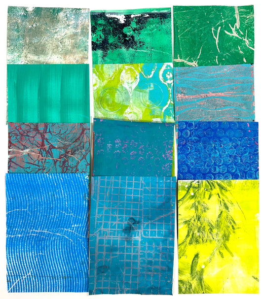 Collage Papers - Green/blue 2