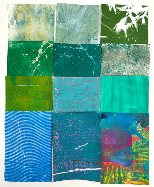 Collage Papers - Green/blue 1